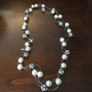 Extra Long costume pearl necklace